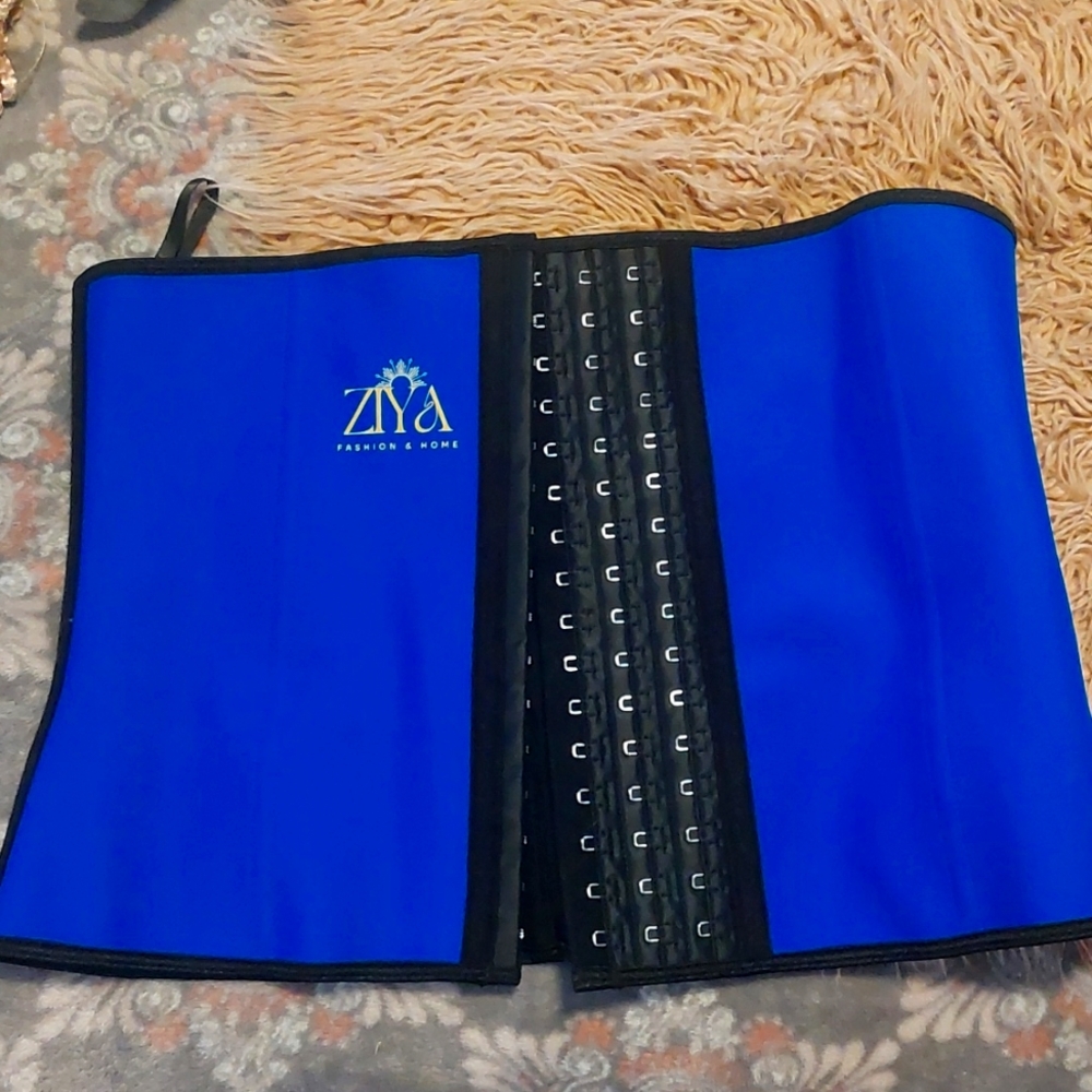 Blue waist trainer corset